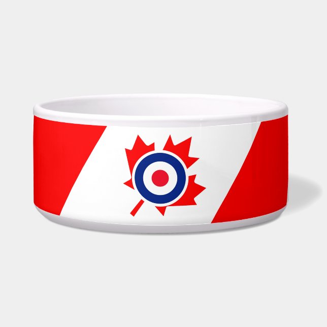 Tigela Mod Canada Curling Hockey Target Grunge (Frente)