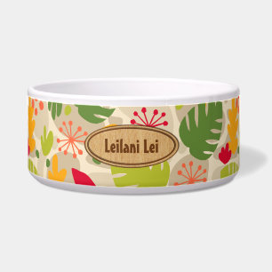 Tigela Mod Monstera Leaf Abstrato Hawaiian Tropical Quent