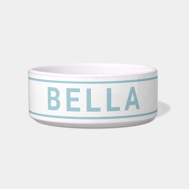Tigela Modelo de Comida de Pet de Nome Simples Personaliz (Frente)