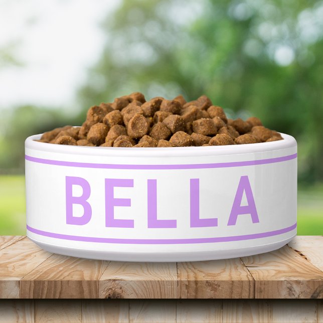 Tigela Modelo de Comida de Pet de Nome Simples Personaliz (Criador carregado)