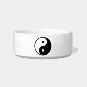 Tigela Modelo preto e branco da ilustração de Yin Yang