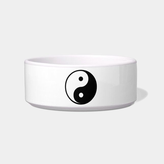 Tigela Modelo preto e branco da ilustração de Yin Yang (Frente)