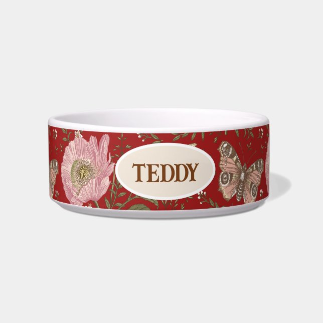 Tigela Modern Trendy Wildflower Floral Monograma Botânico (Frente)