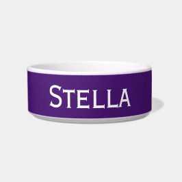 Tigela Moderno Simples Minimalista Roxo Branco Pet Gato C