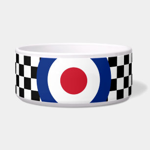 Tigela Modificação Checkered preta que compete o teste