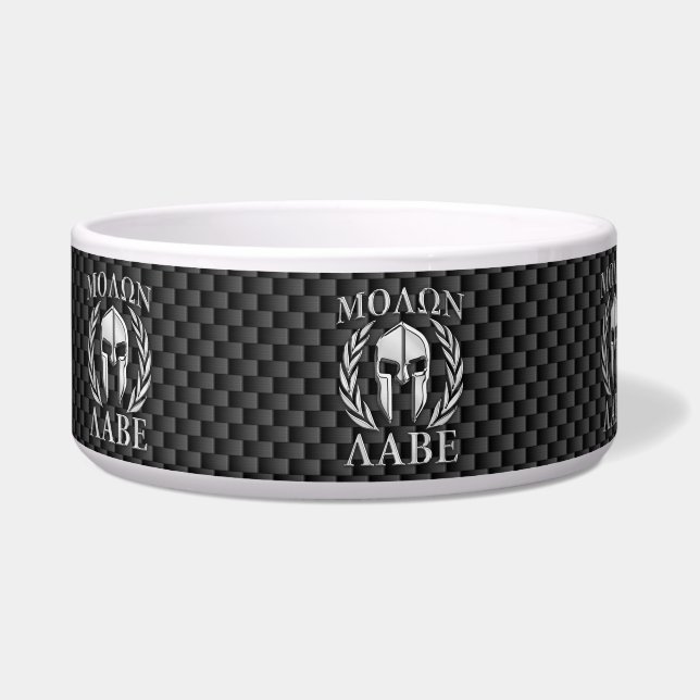 Tigela Molon Labe Chrome Style Spartan Armor Carbon Fibra (Esquerda)