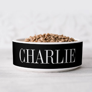 Tigela Monograma de Nome Clássico Charlie   Preto