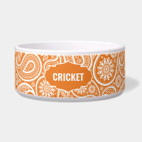 Monograma de Padrão de Folheto Laranja e Branco