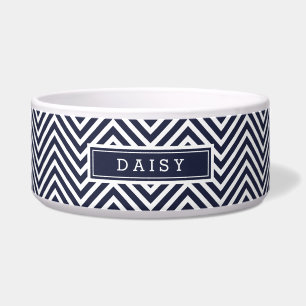 Tigela Monograma do marinho Azul e Branco