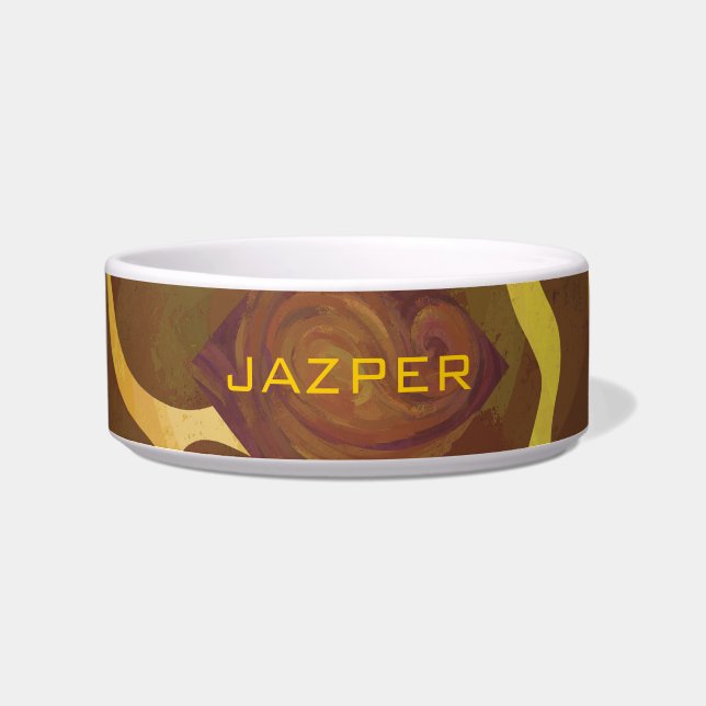 Tigela Monograma Giraffe Brown, Impressão amarelo (Frente)