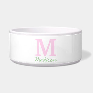 Tigela Monograma Nome personalizado inicial Pink Verde Pe