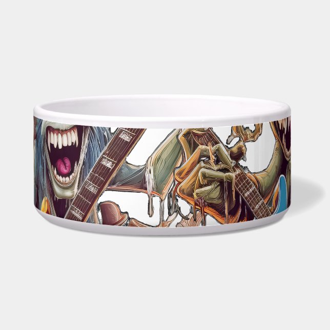 Tigela Monstros do Rock and Roll para os entusiastas da M (Frente)