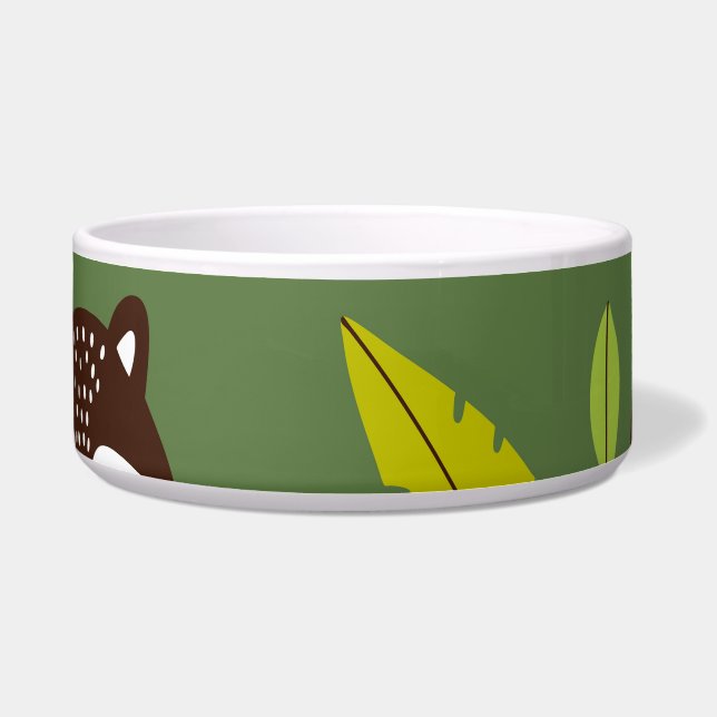 Tigela Moradores da floresta: padrão infantil escandinavo (Frente)