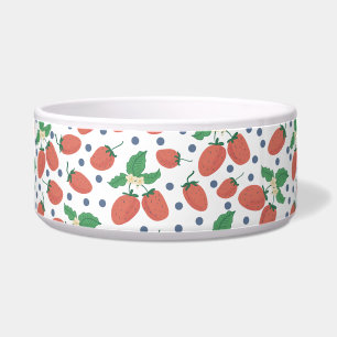 Tigela Morangos Cerâmica Pet Bowl