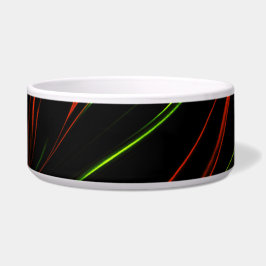 Tigela Mostra vestígios verdes e vermelhos longos e verme