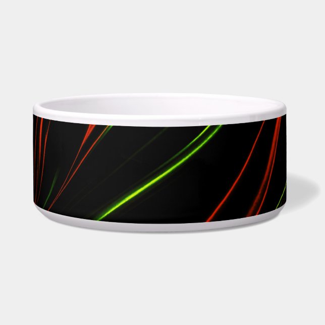 Tigela Mostra vestígios verdes e vermelhos longos e verme (Frente)