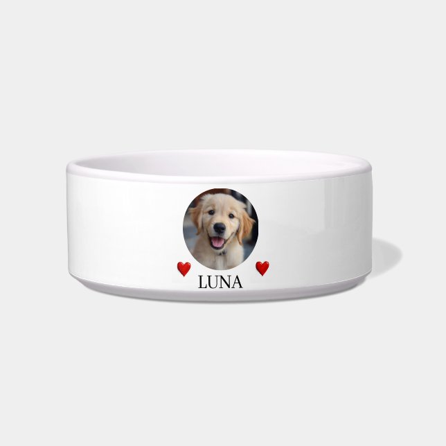 Tigela My Dog’s Bowl – Personalized Photo & Name Pet Bowl (Frente)