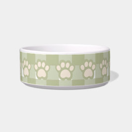 Tigela Na moda Green Gingham pet bowl