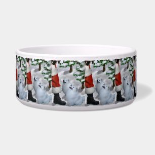 Tigela Natal de Cão Eskimo Americano 