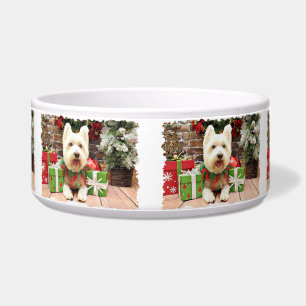 Tigela Natal - Westie - afortunado