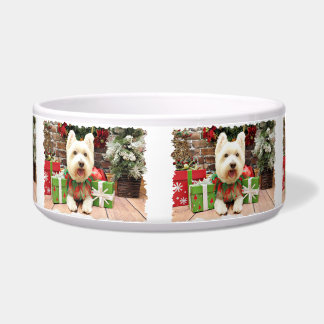 Tigela Natal - Westie - afortunado