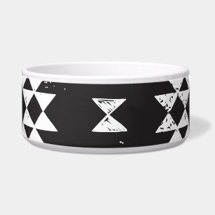 Tigela Navajo Geométrico: Tribal Branco Negro.