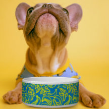 Neon Bananas Blue Bowl