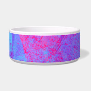 Tigela Neon Pink & Aqua Blue Abstrato