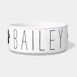 Tigela Nome com impressão da pata