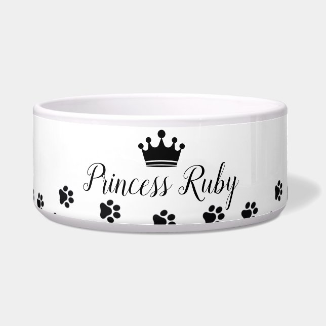 Tigela Nome da Princesa Pet (Frente)