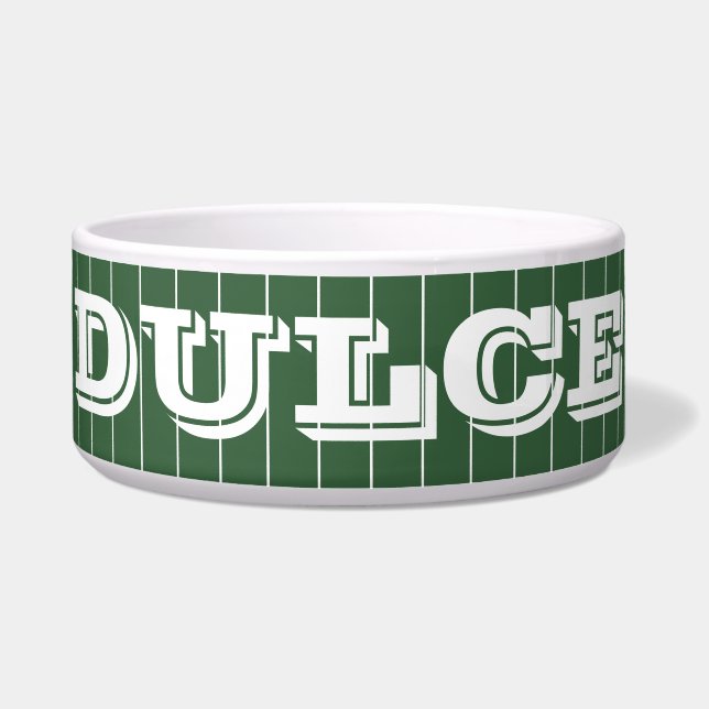 Tigela Nome em Faixa Vertical Minúscula Verde Caçador (Frente)