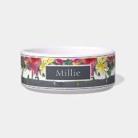 Nome Floral Cloroso de Aquarela Moderna Chic