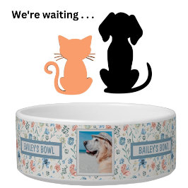 Tigela Nome Floral De Foto Pet Lovers