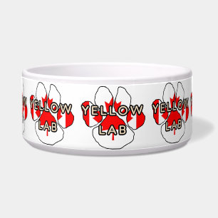 Tigela Nome Labrador Amarelo Pata Retriever Labrador