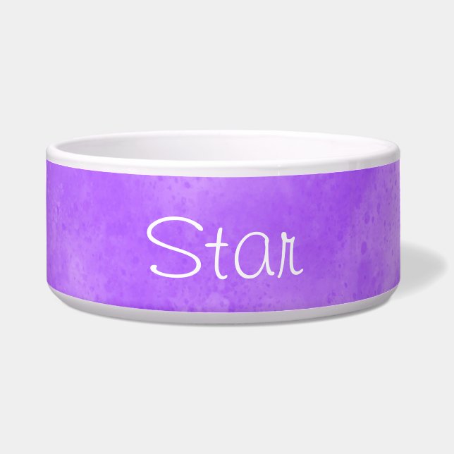 Tigela Nome Personalizado Blueberry Clouds Pet Bowl (Frente)