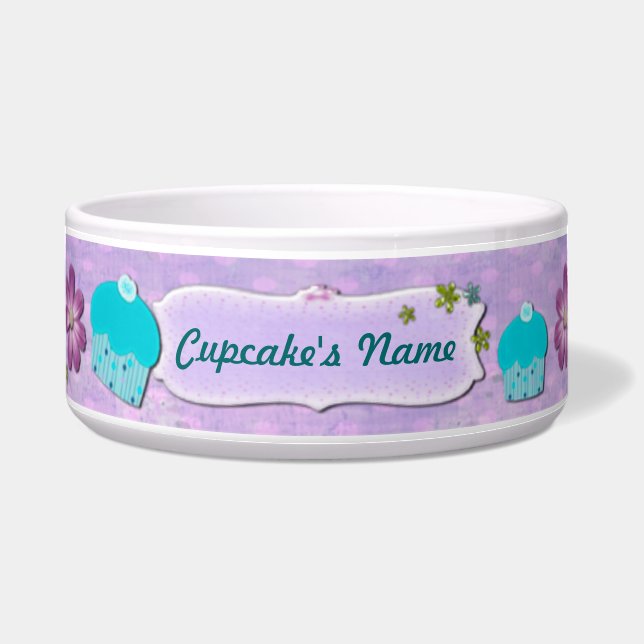 Tigela Nome PERSONALIZADO do Meu Pequeno Cupcake (Frente)