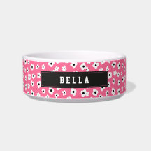 Nome Personalizado Flor Padrão Rosa Branco