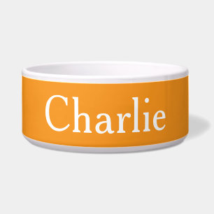 Tigela Nome Personalizado Fotografia Arte Clara Laranja