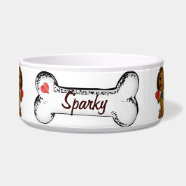 Tigela NOME PERSONALIZADO Puppy Love