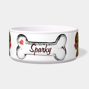 Tigela NOME PERSONALIZADO Puppy Love