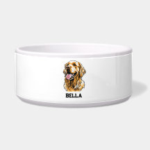 Nome Personalizado Retrato de Cachorro Golden Retr