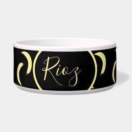 Tigela Nome Preto do Padrão da Banana