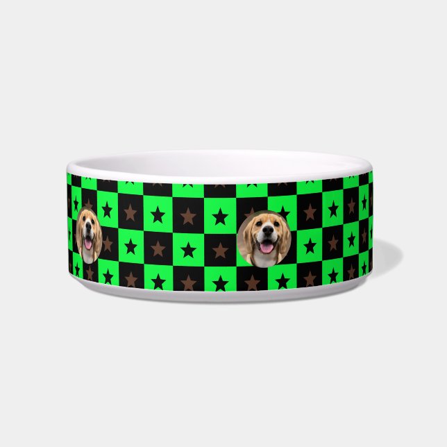 Tigela O Cachorro Moderno Oferece Nova Comida Personaliza (Direita)