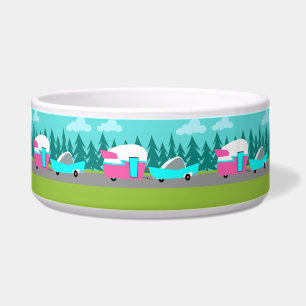 Tigela O campista retro/reboque e o carro Pet a bacia