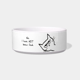Tigela O gato irritado não foi alimentado!