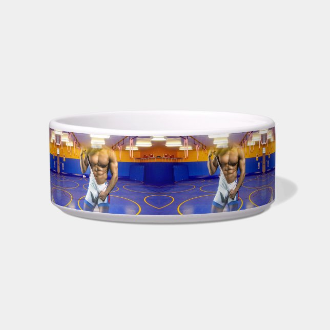 Tigela O homem muscular de SlipperyJoe boja trai de ginás (Frente)