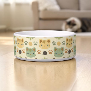 Tigela O que é Legal, Gatinho em Amarelo e Marrom