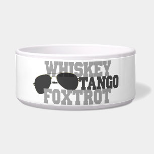 Tigela O tango do uísque Foxtrot - vidros da aviação