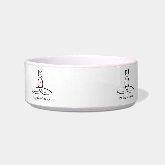 Tigela O Tao Of Meow - texto estilo Rico. (Frente)