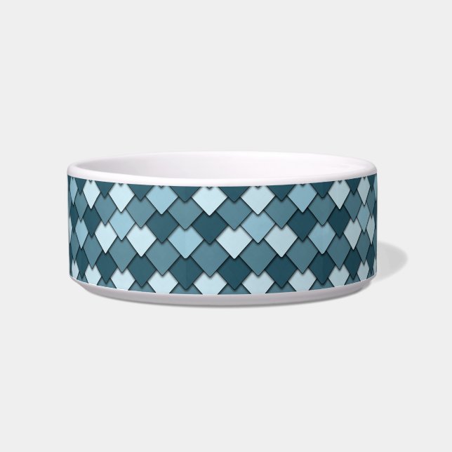 Tigela Ocean Blue Square and Diamond Pattern  (Frente)